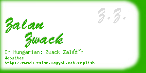 zalan zwack business card